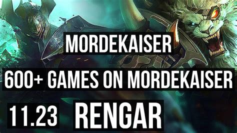 Mordekaiser Vs Rengar Top 2 3m Mastery 1 0 4 600 Games Rank 11