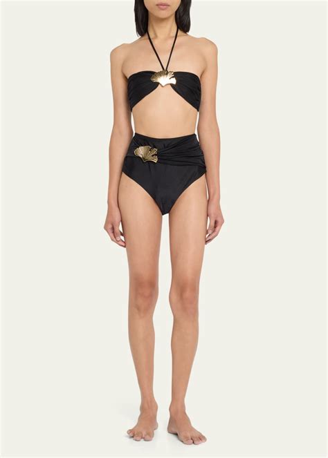 PatBO Ocean Leaf Bikini Bottoms Bergdorf Goodman