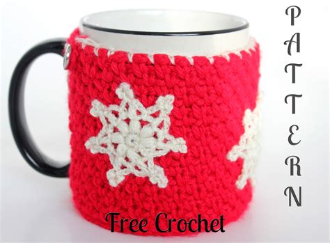 In Karapoozville Cozy Mug Crochet Pattern With Snowflake Applique