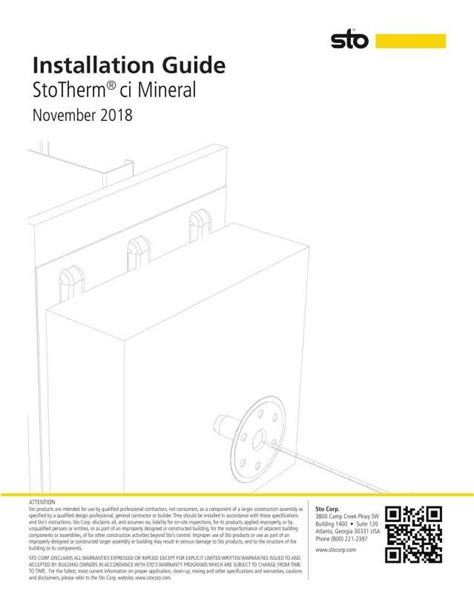 STO Corp Catalogs StoTherm CiMineral Installation Guide ARCAT