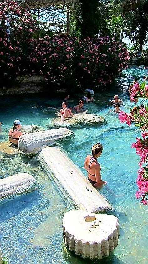 Soaking In Cleopatra S Pool At The Pamukkale Hot Springs Artofit