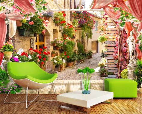 Beibehang Custom Wallpaper Home Decorative Fresco Flower House Flower