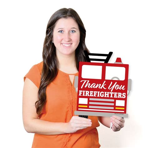 1 Piece Thank You Firefighters Outdoor Lawn Sign First Responders