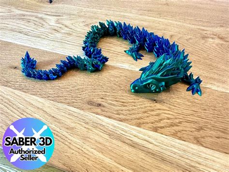 Movable Crystal Limbs Dragon 3d Print Crystal Dragon Etsy