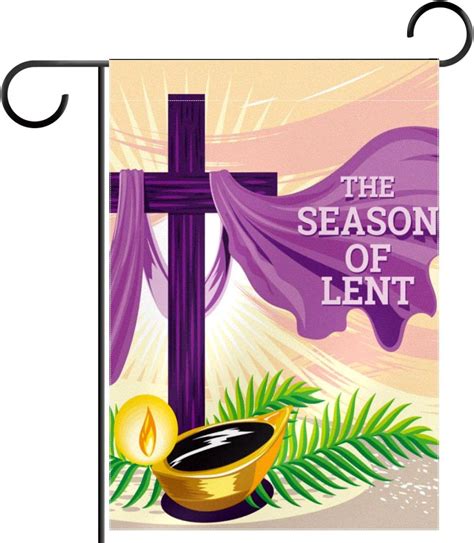 Christian Cross Garden Flag 12x18 Inch Double Sided Easter