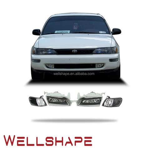 Fit Toyota Corolla Ae Ae Sedan Led Stripe Head Light And