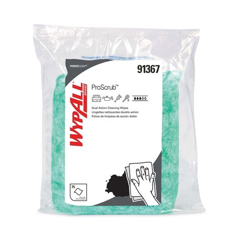 WypAll KCC 91367 Power Clean ProScrub Pre Saturated Wipes Citrus