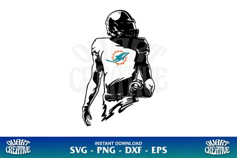 Miami Dolphins Football Player SVG - Gravectory