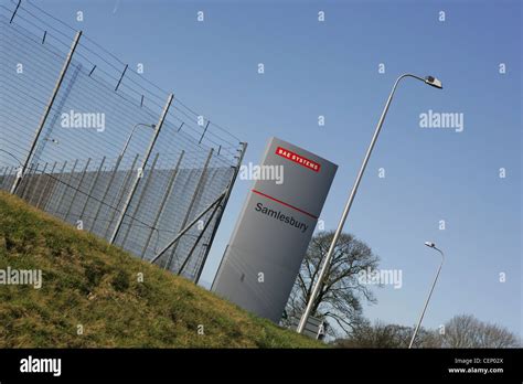 entrance to bae systems samlesbury in blackburn Stock Photo - Alamy