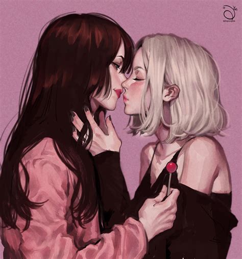 윤슬 On Twitter Digital Art Girl Cute Lesbian Couples Couple Poses