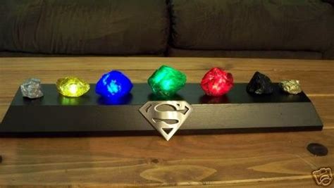 Superman Crystal Statue Prop Set Kryptonite Art Figure 33027212