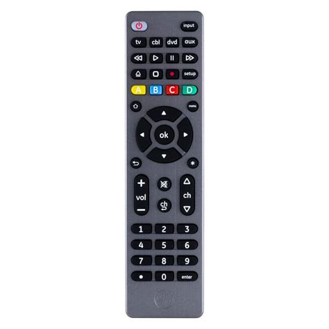 GE 4-Device Universal TV Remote Control in Brushed Graphite 33711 - The ...