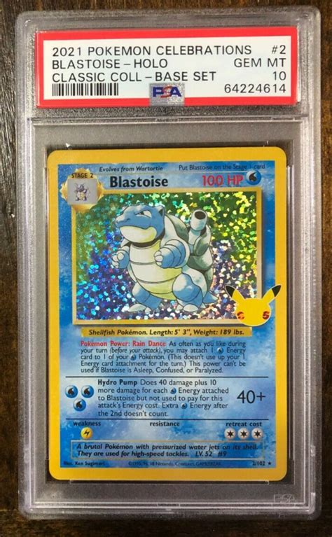 Psa Graded Pokemon Celebrations Classic Collection Blastoise