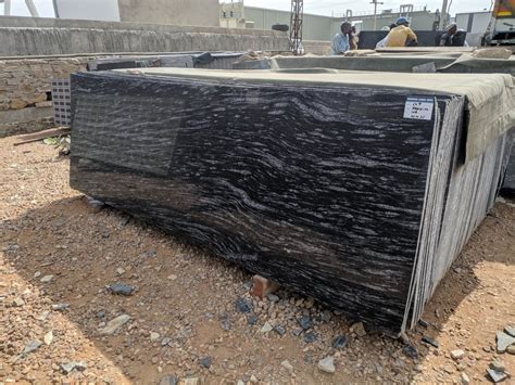 Polished Thick Slab Black Markino Granite For Countertops Thickness