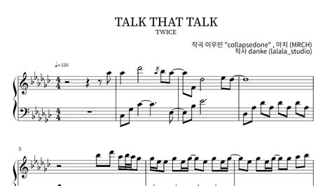 Twice트와이스 Talk That Talk Piano Sheet鋼琴譜피아노 악보 Youtube