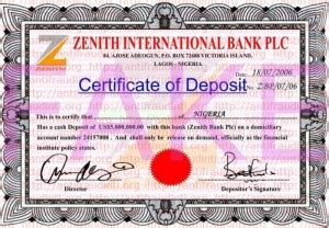 Certificate Of Deposit Definition Certificate Of Deposit Definition