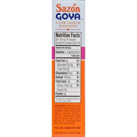 Goya Sazón Seasoning Natural And Complete No Salt Added 3 52 Oz Instacart