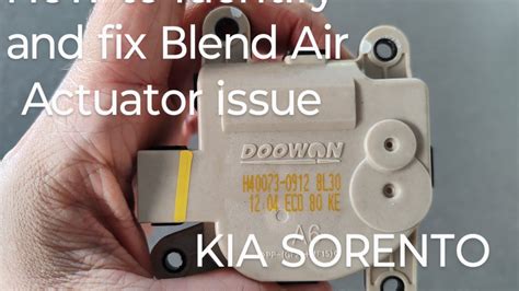 Kia Sorento Aircon AC Not Working On One Side Actuator Issue How