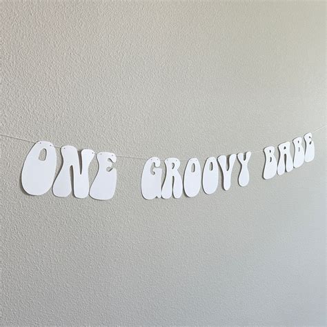One Groovy Babe One Groovy Babe Birthday Banner St Birthday Decorations Retro Themed First