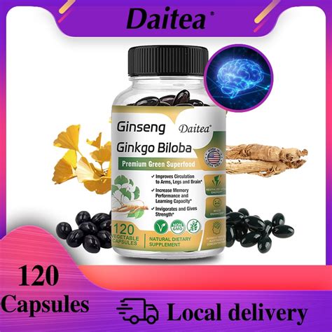 Daitea Ginseng Ginkgo Biloba Supplement Improves Circulation To Arms Legs And Brain