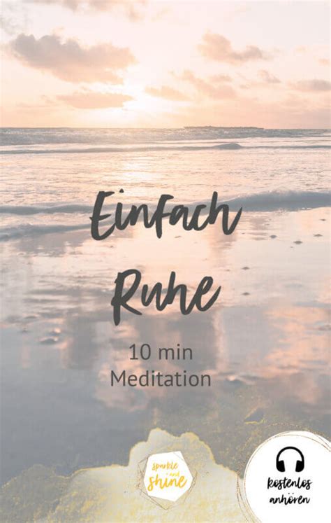 Meditation Endlich Ruhe Beate Tschirch