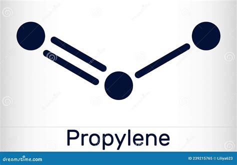 Propene Propylene Molecule Skeletal Chemical Formula Stock Vector