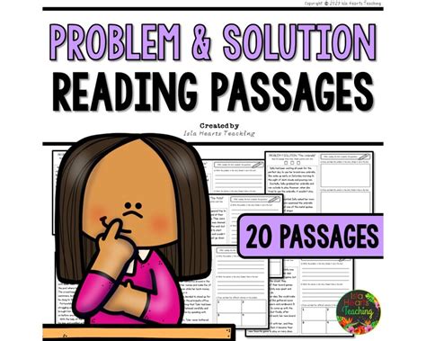 Problem And Solution Reading Comprehension Passages And Questions