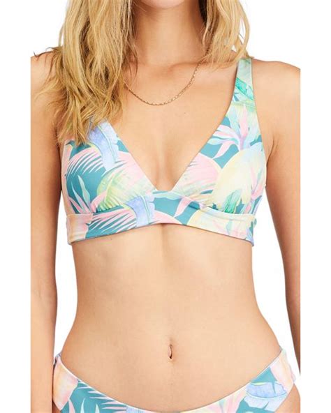 Billabong Rides Tides Reversible Bikini Top In Blue Lyst