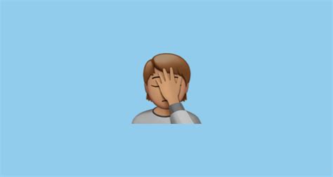 🤦🏽 Person Facepalming Medium Skin Tone Emoji On Apple Ios 13 3