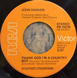 John Denver - Thank God I'm A Country Boy (1975, Hollywood Pressing, Vinyl) | Discogs