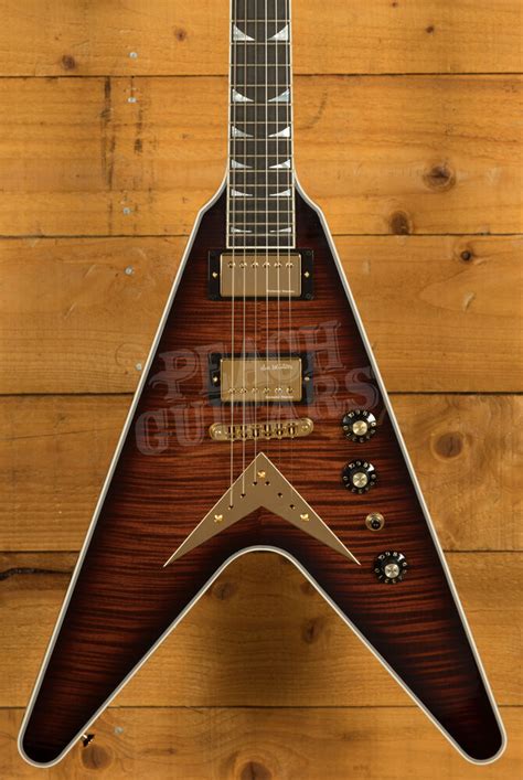 Gibson Custom Dave Mustaine Flying V EXP Limited Edition Red Amber Burst