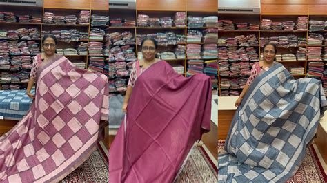 Semi Tussar Linen Sarees Whatsapp To Order 9074244276 YouTube