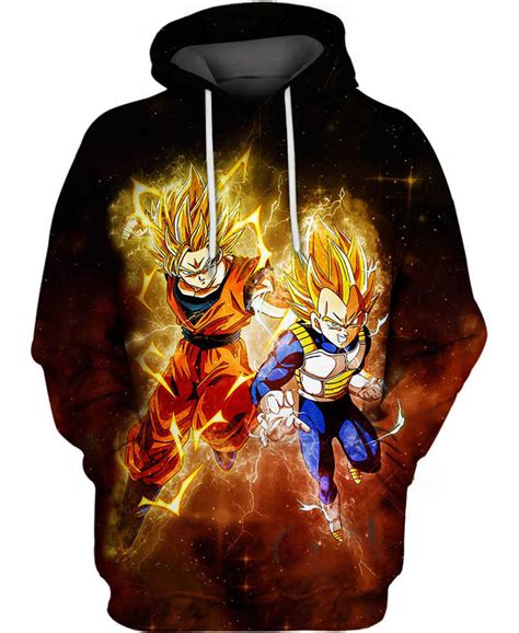 Son Goku And Vegeta Hoodie 3D - Animetrium