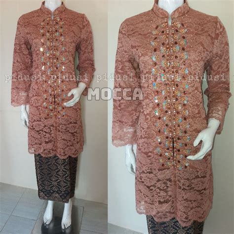 Jual Promo Set Kebaya Tunik Brokat Gliter Set Kebaya Brokat Formal