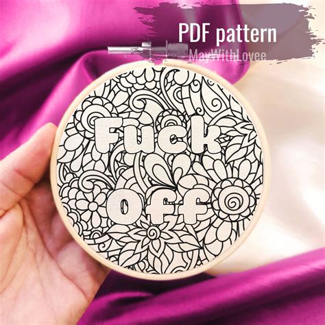 Fuck Off Embroidery Design Modern Font Embroidery Digital Etsy
