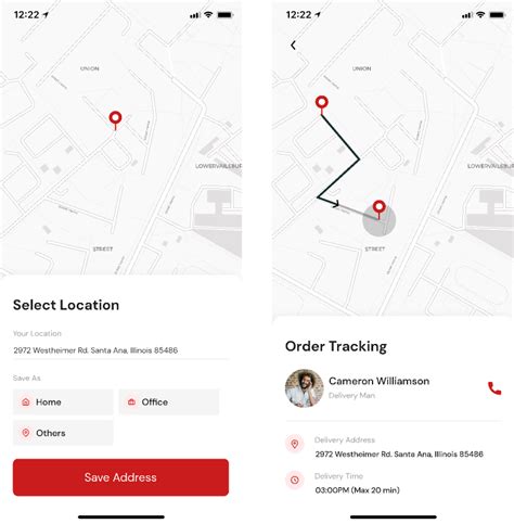 Map Navigation Mobile App UI Kit Template | Figma