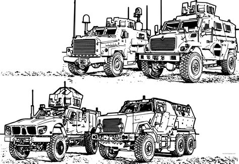 Разукрашки Военные Машины - 70 фото