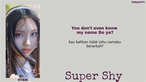 Newjeans Super Shy Han Rom Ina Lirik Terjemahan Indonesia Youtube