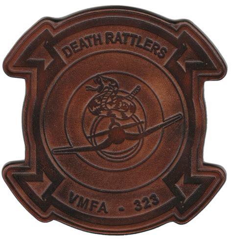 Officially Licensed VMFA-323 Death Rattlers Leather Patches – Military ...