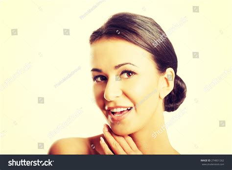 Portrait Beautiful Nude Woman Holding Hands Stock Photo Shutterstock