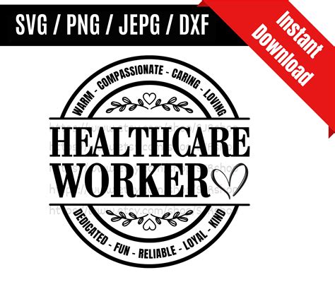 Healthcare Worker Svg Essential Healthcare Svg Health Care Etsy