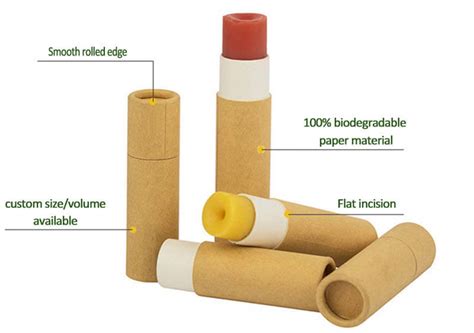 Cardboard Push Up Deodorant Paper Tube Packaging Containers