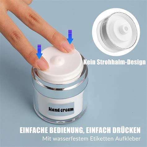 2 Stück Airless Pumpspender Pumpspender Pumpflasche Creme