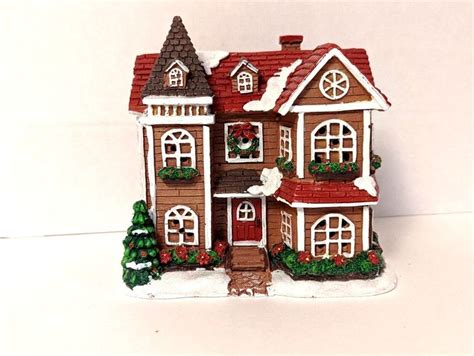 Christmas Village Battery Operated Lighted House | Modern christmas ...