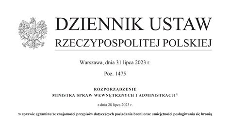 Rozporządzenie Ministra Spraw Wewnętrznych i Administracji z dnia 28