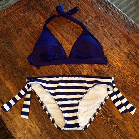 Navy Stripe Bikini Striped Bikini Bikinis Navy Stripes