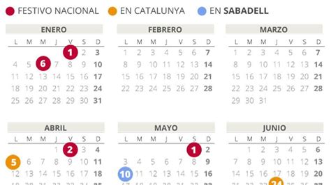 Calendario Laboral Sabadell Con Todos Los Festivos