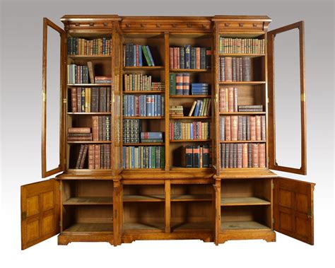 Large Oak Four Door Bookcase As135a2016 Antiques Atlas