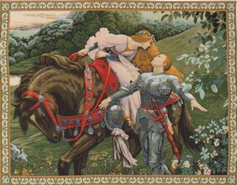 La Belle Dame Sans Merci Frank Dicksee Tapestry