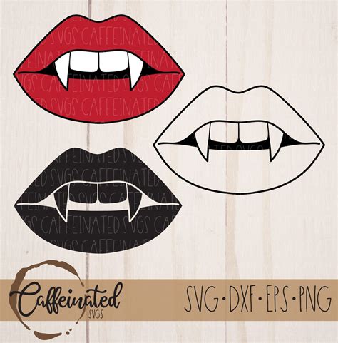 Vampire Lips Svg Vampire Svg Vampire Fangs Svg Halloween Etsy